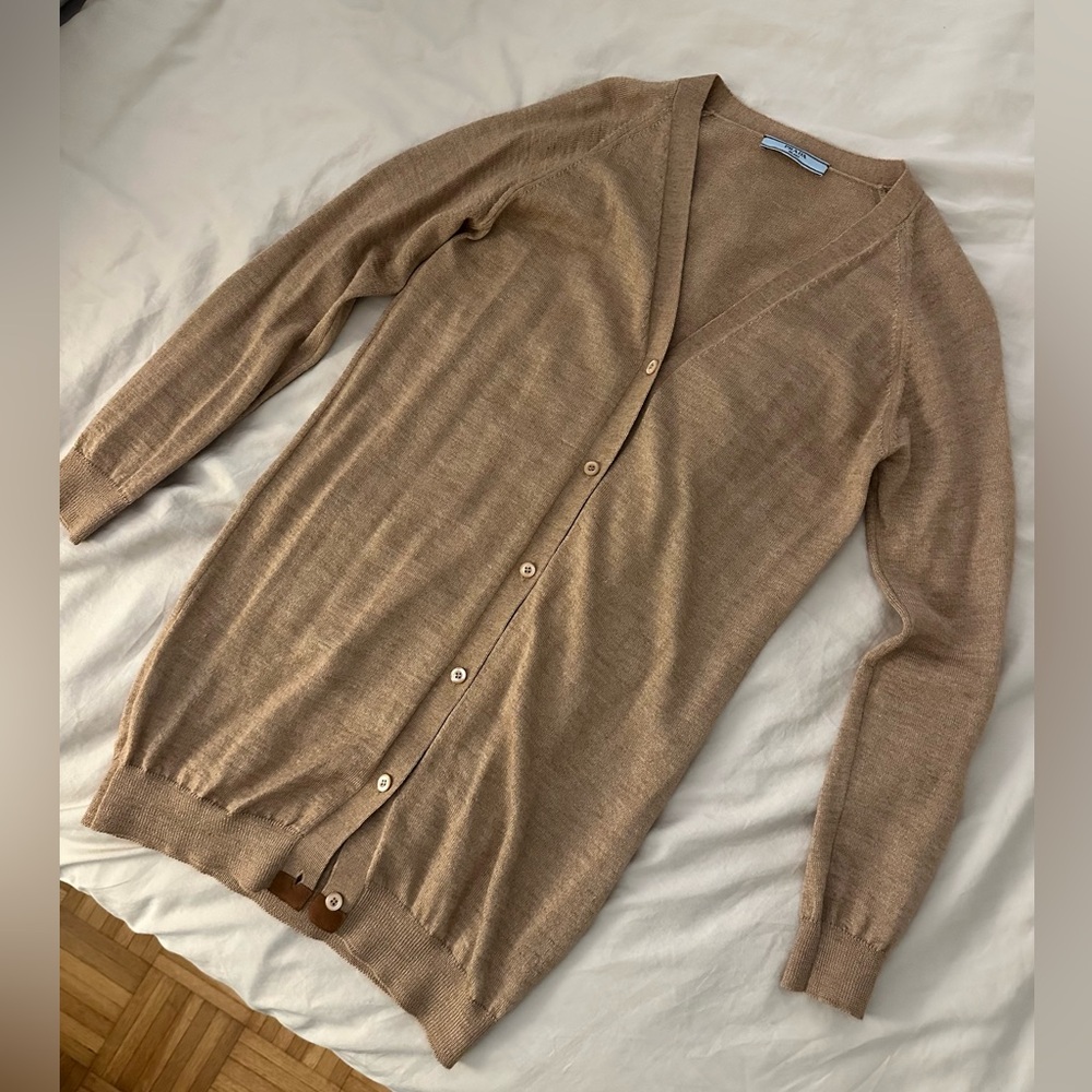 Prada elongated Button-Up Cardigan